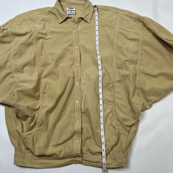 Color Me Cotton Shirt Women's Size Small Yellow Button Up Balloon Sleeve - Picture 4 of 10